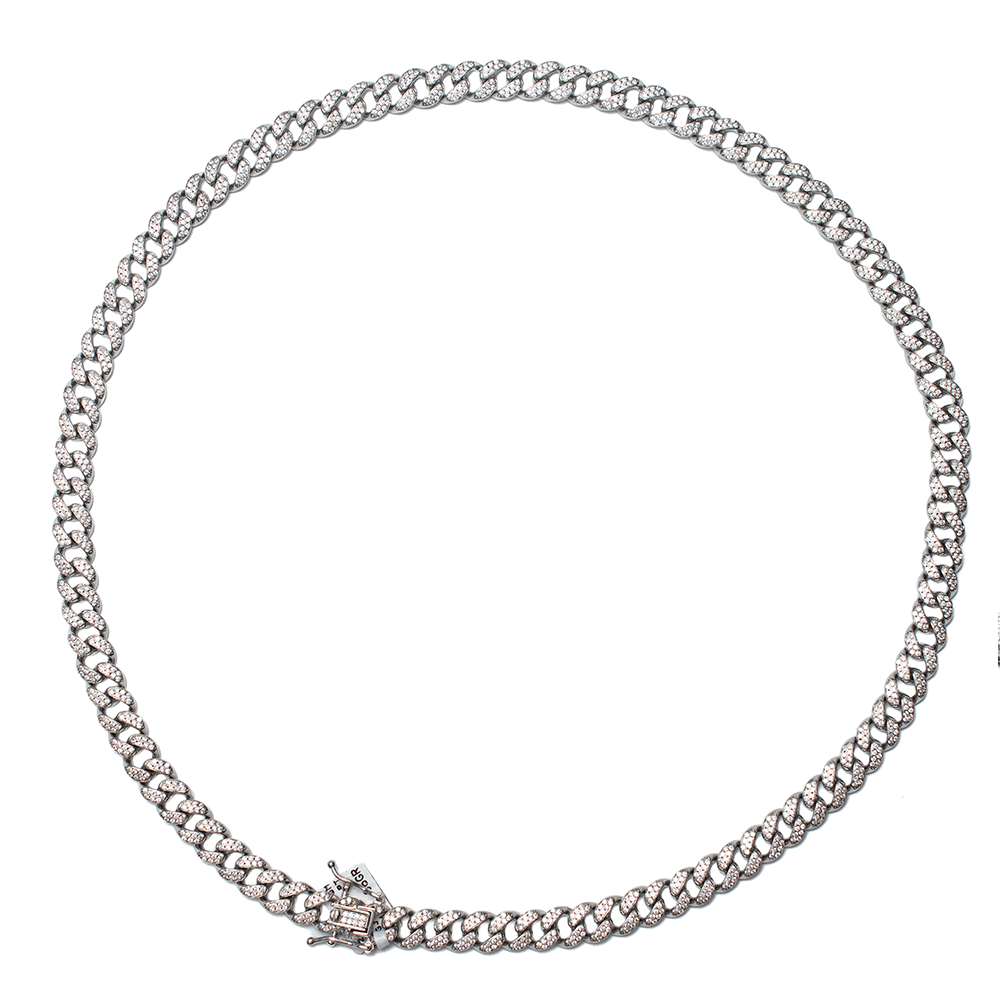 CADENA CUBANA CON ZIRCONIAS