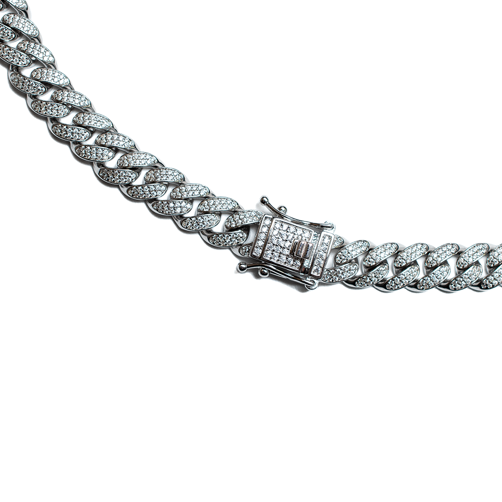 CADENA CUBANA CON ZIRCONIAS