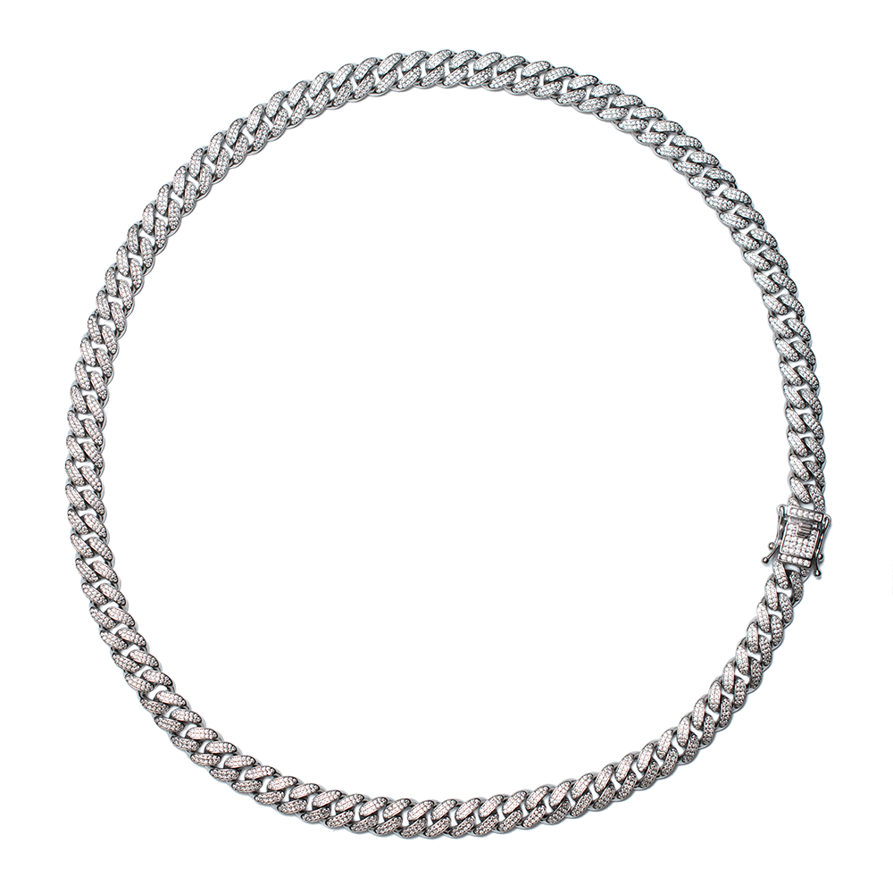 CADENA CUBANA CON ZIRCONIAS