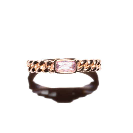 ANILLO ZIRCONIA ROSA