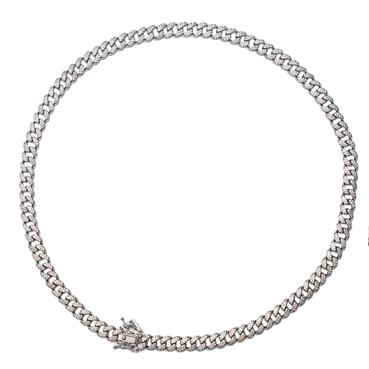 CADENA CUBANA CON ZIRCONIAS